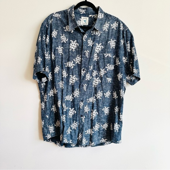 ★ Natural Blue by Visitor Turtle Casual Button Down - Printed ★ - Picture 17 of 17
